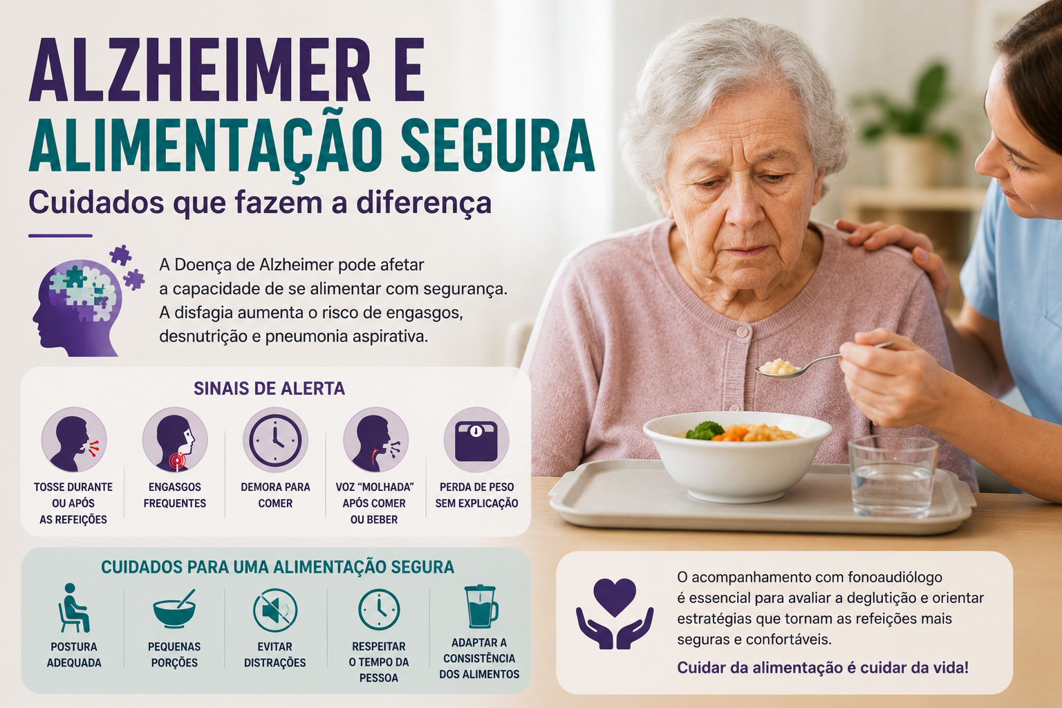 Alzheimer e alimentação segura em pessoas com disfagia