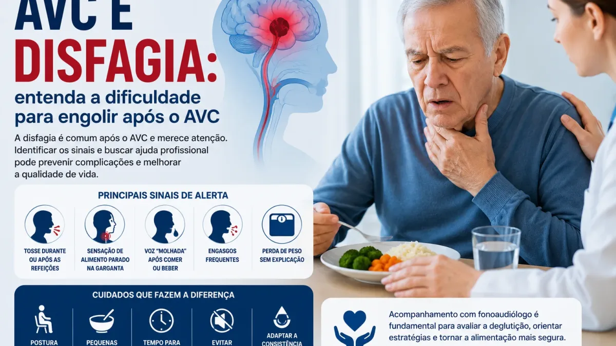 Person recovering after stroke with guidance about dysphagia and mealtime safety