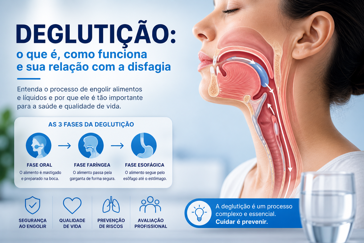 Processo de deglutição e como engolimos alimentos