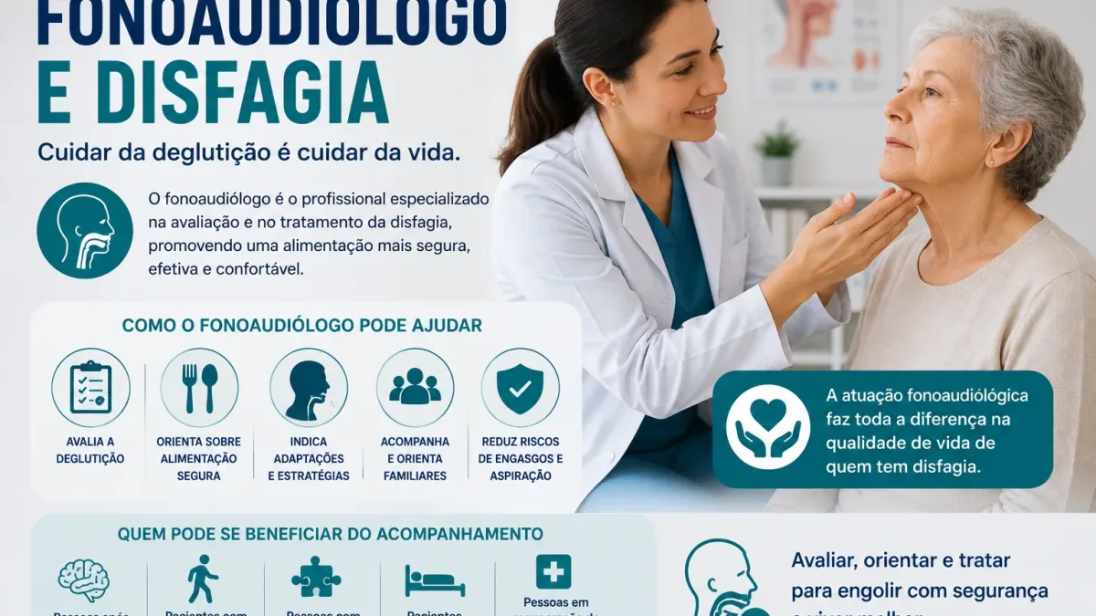 Speech-language pathologist assessing a person with dysphagia and swallowing difficulty