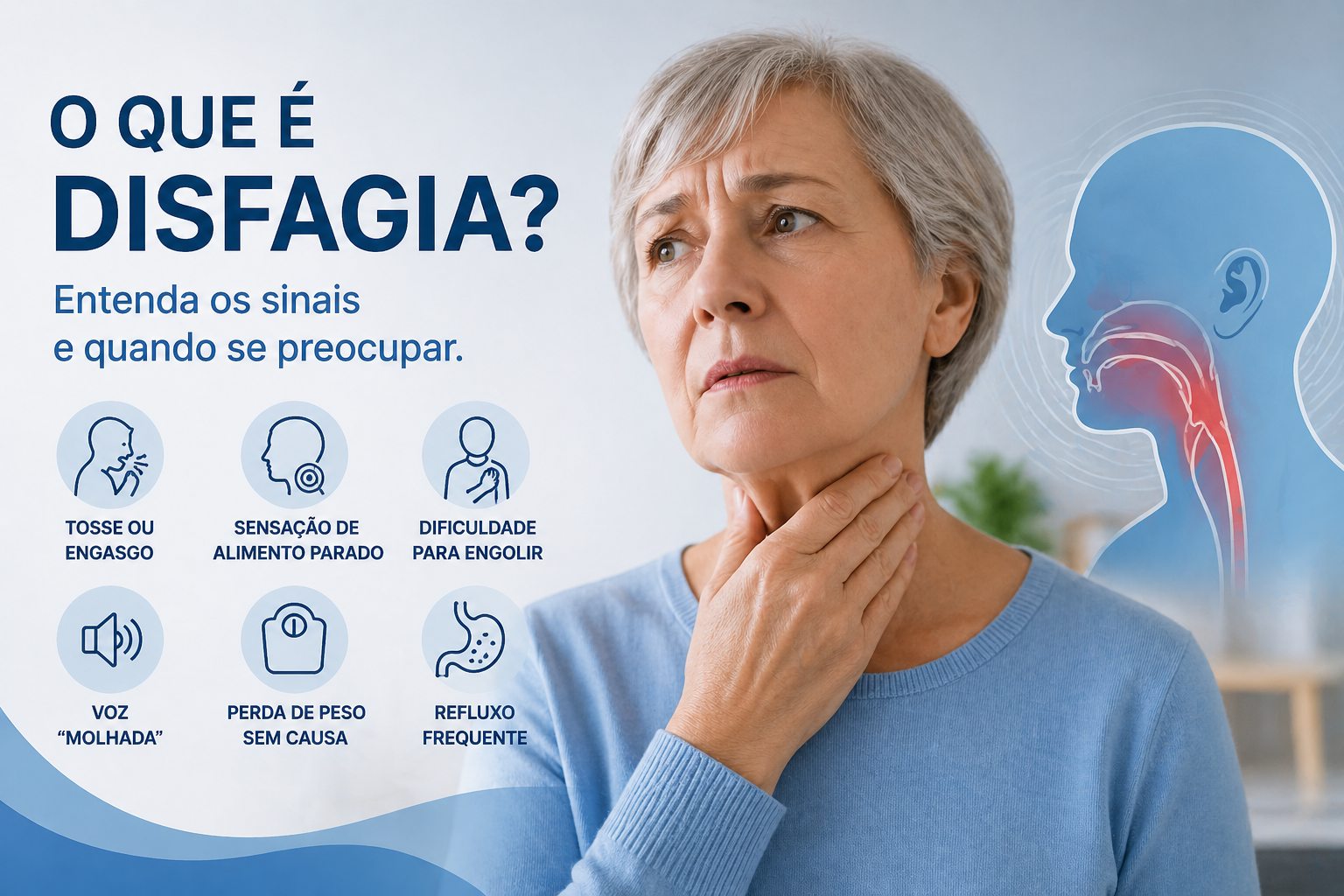 O que é disfagia, sinais de alerta e dificuldade para engolir